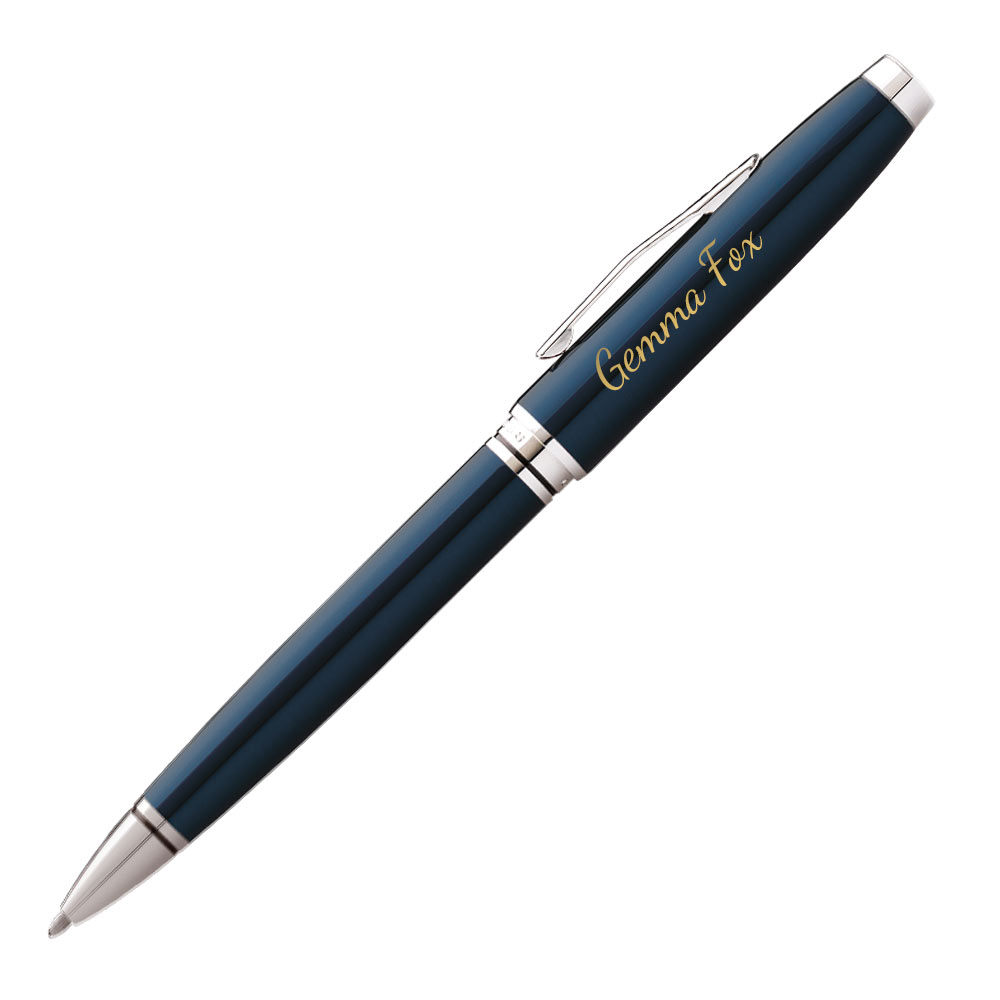 Personalised Cross Coventry Blue Ballpoint Pen - Click Image to Close