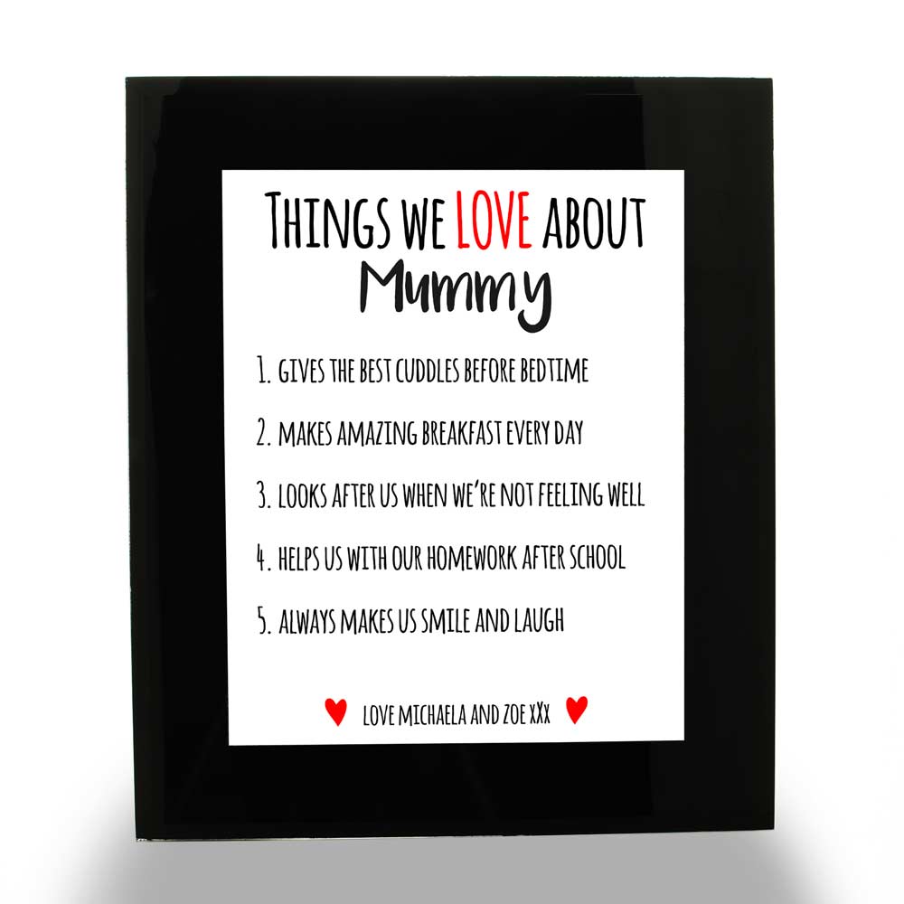 Personalised 'Things We Love About Mummy' Print - Click Image to Close