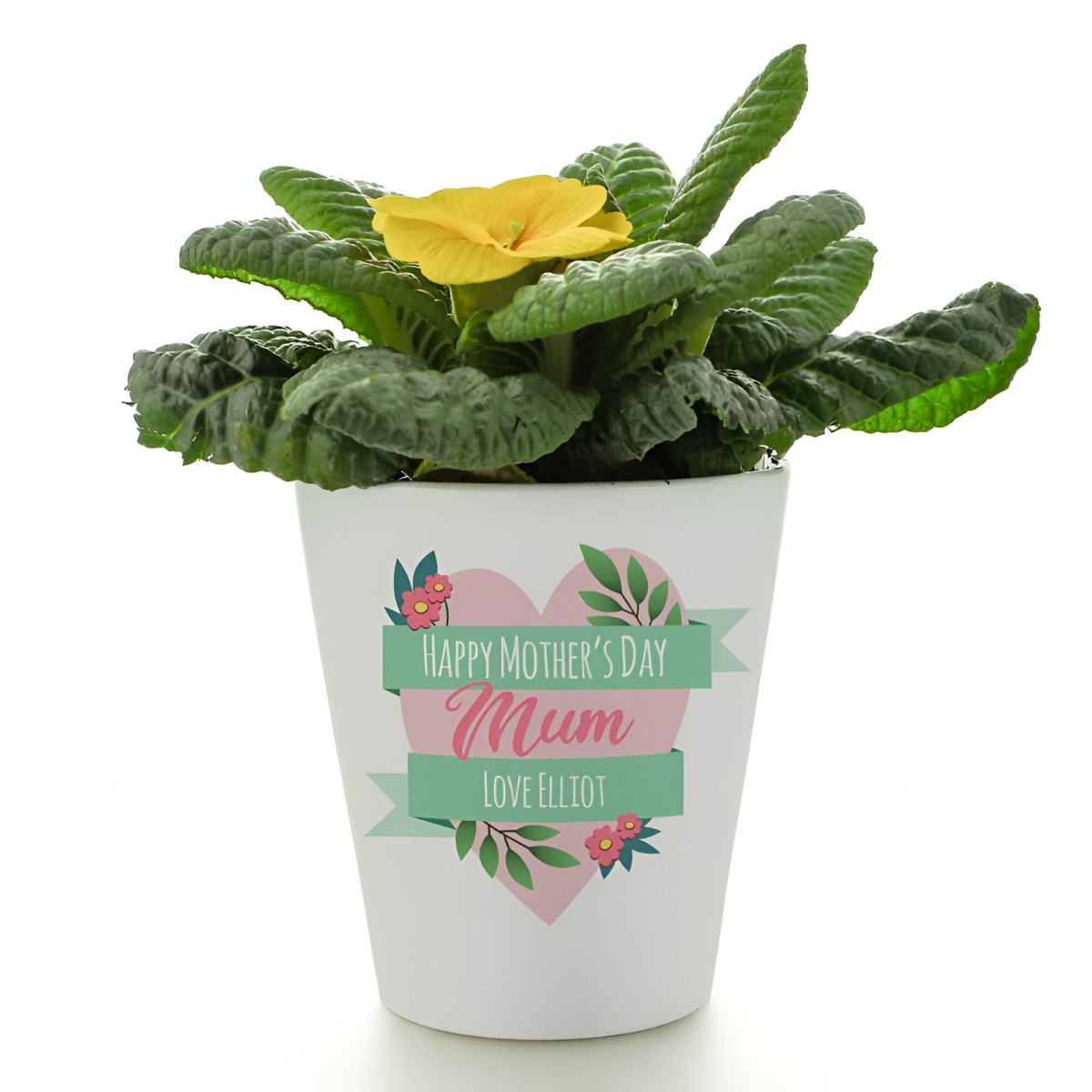 Personalised Flower Pot - Mother's Day Heart - Click Image to Close