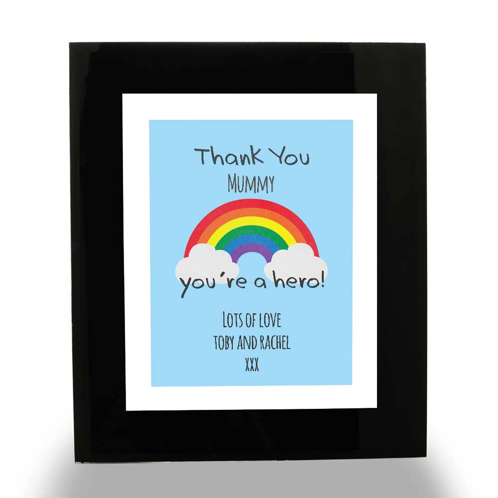 Personalised Print - Rainbow You're A Hero - Click Image to Close