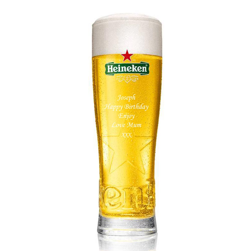 Personalised Heineken Star Pint Glass - Click Image to Close