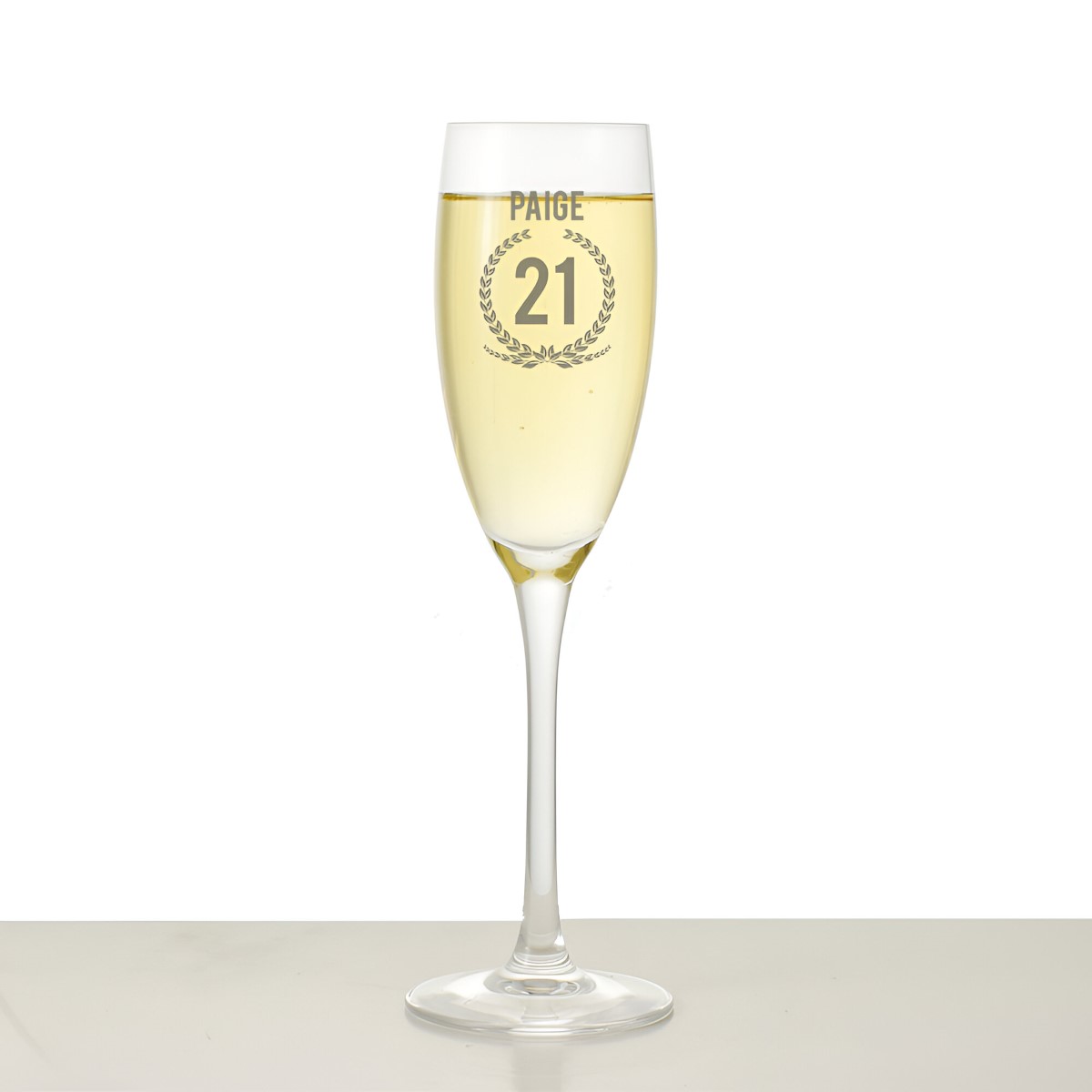 Personalised Champagne Flute - 21st Birthday - Click Image to Close