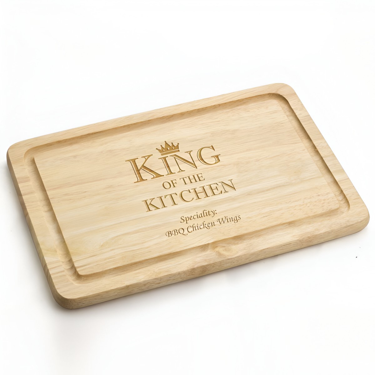 Personalised King Of The Kitchen Chopping Board - Click Image to Close