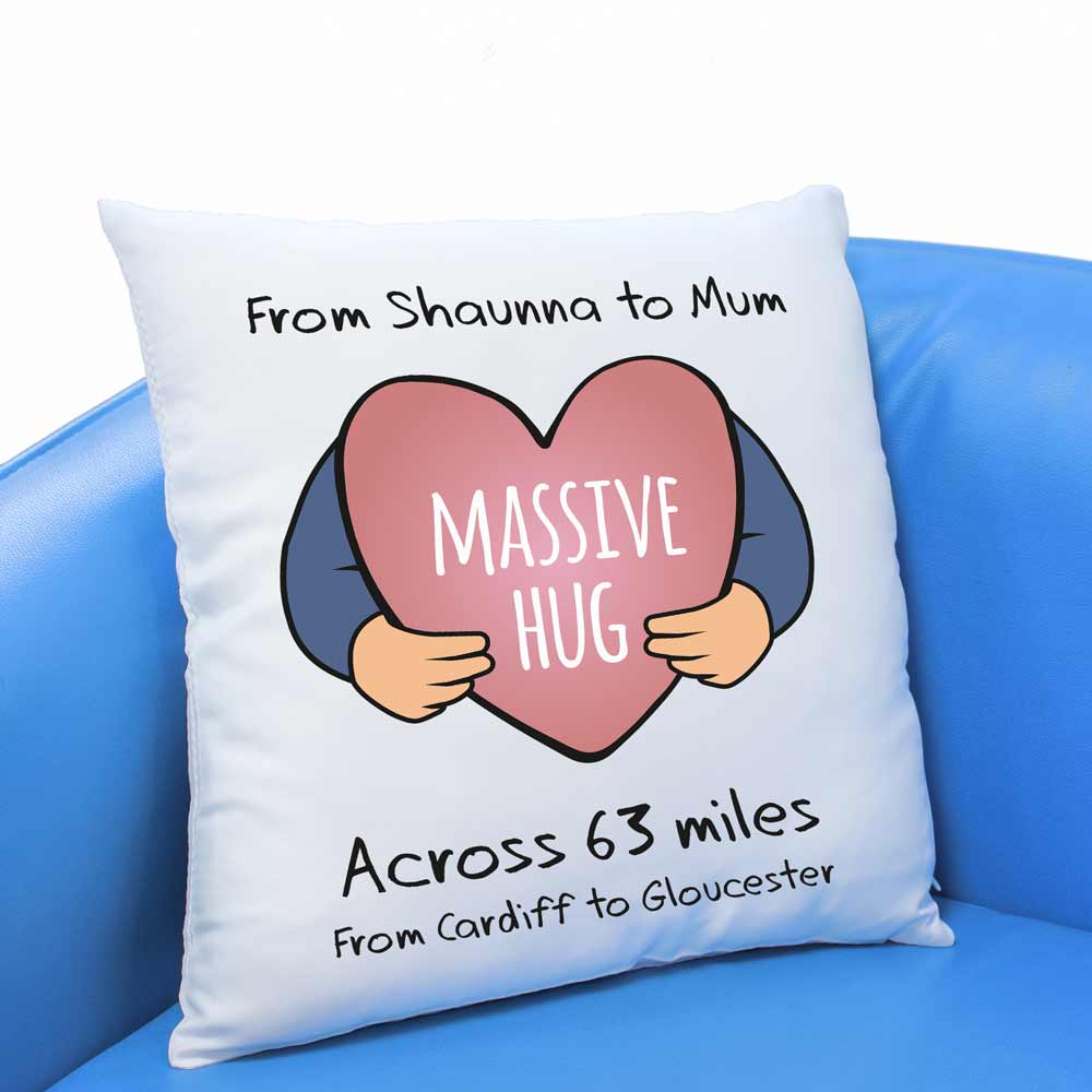 Personalised Cushion - Massive Hug - Click Image to Close
