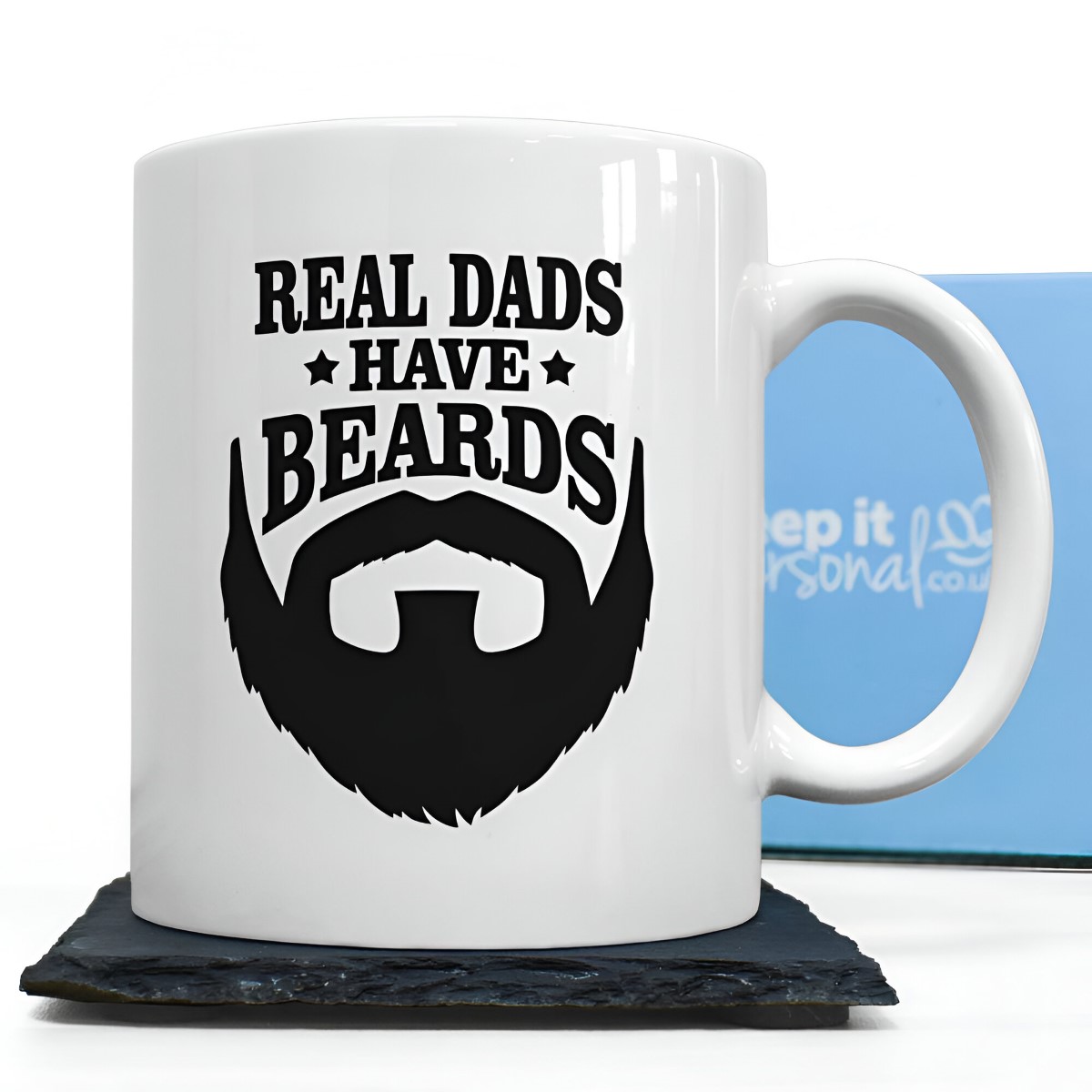 Personalised Mug - Real Dads Have Beards - Click Image to Close