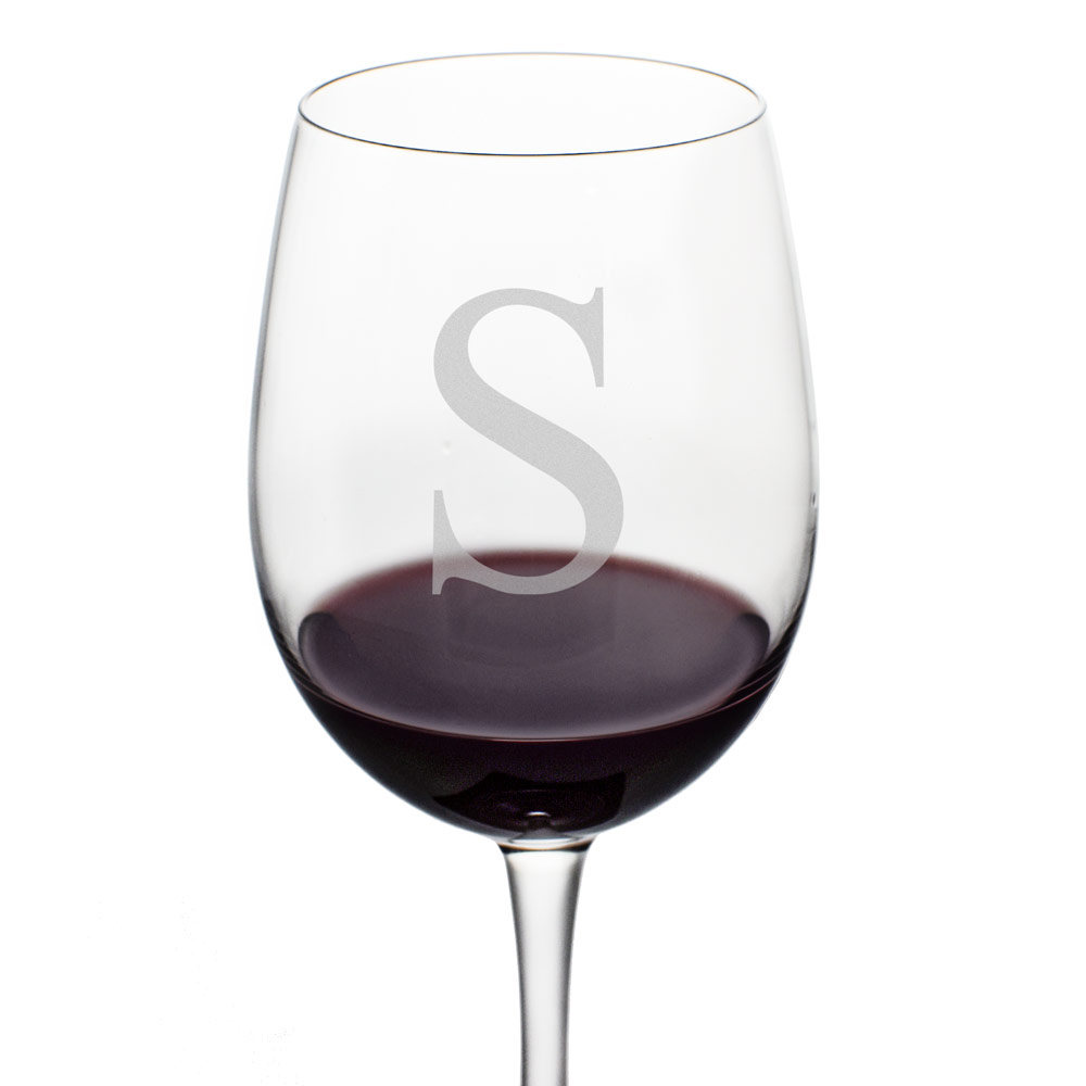 Personalised Wine Glass Any Initial - Click Image to Close