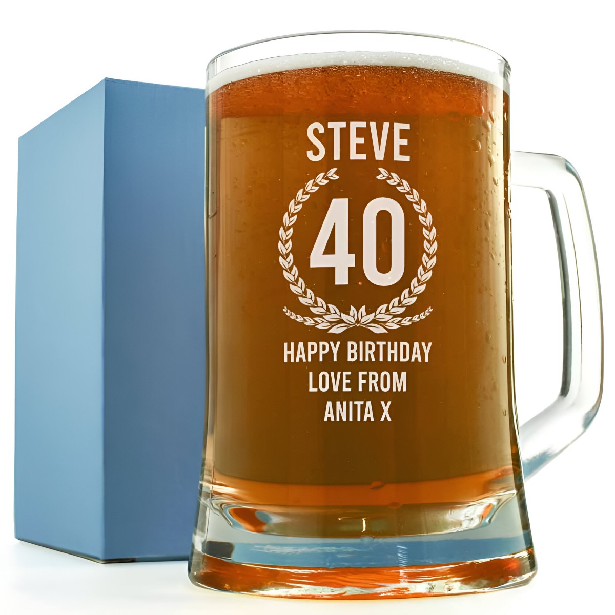 Personalised Tankard - 40th Birthday - Click Image to Close