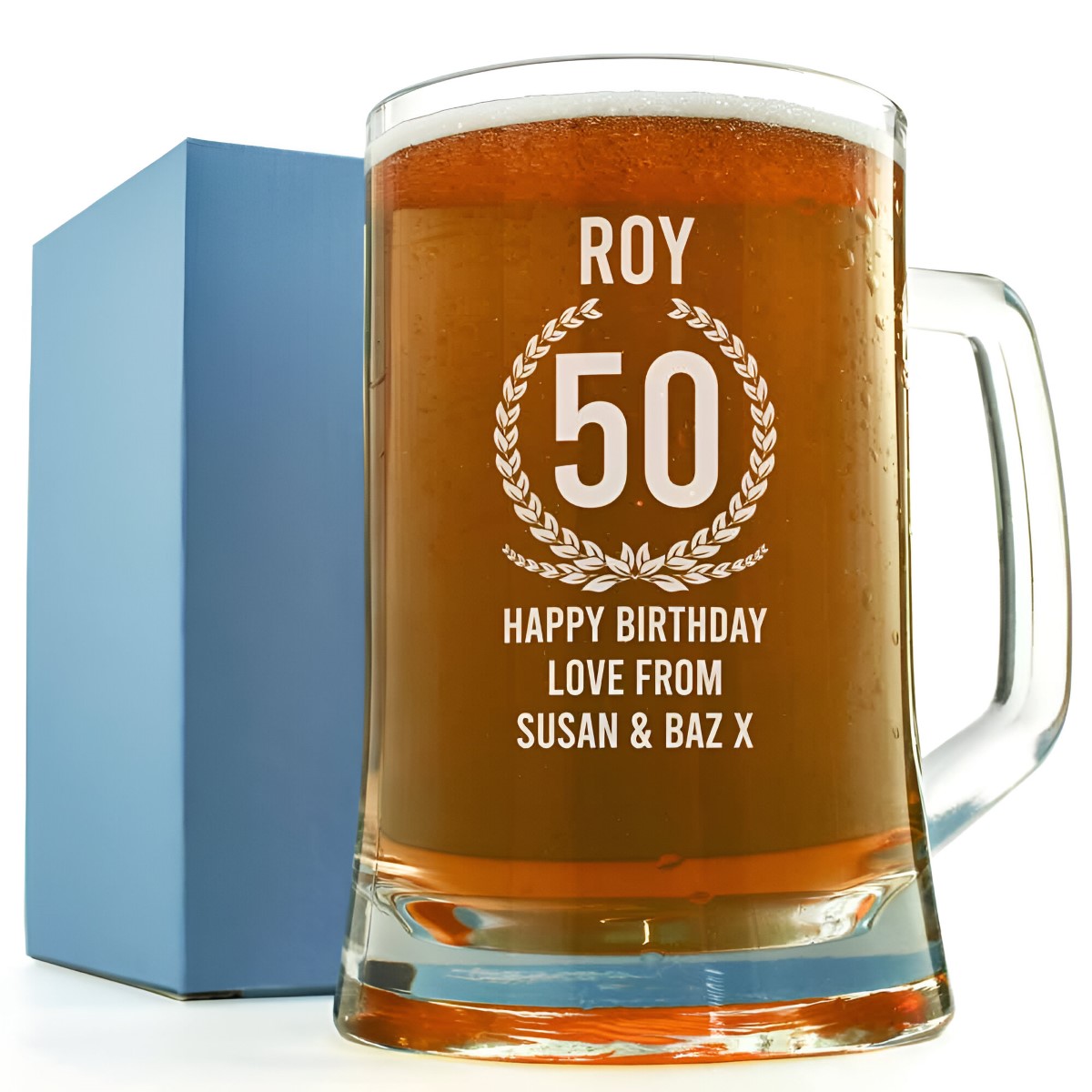 Personalised Tankard - 50th Birthday - Click Image to Close