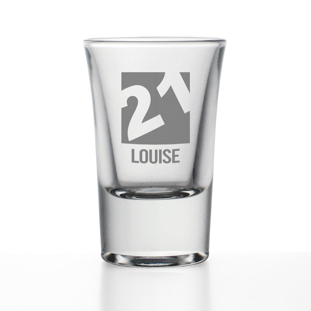 Personalised Shot Glass - 21st Birthday - Click Image to Close