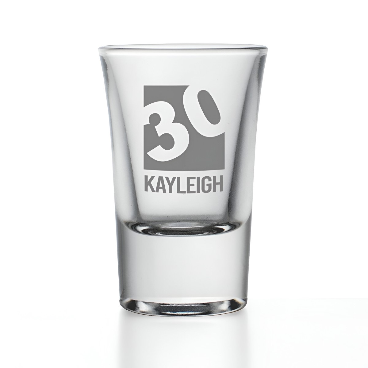 Personalised Shot Glass - 30th Birthday - Click Image to Close