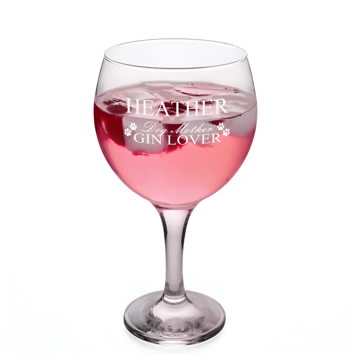 Personalised Gin Glass - Dog Mother Gin Lover - Click Image to Close