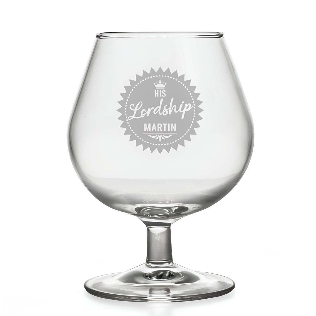 Personalised Brandy Glass His Lordship