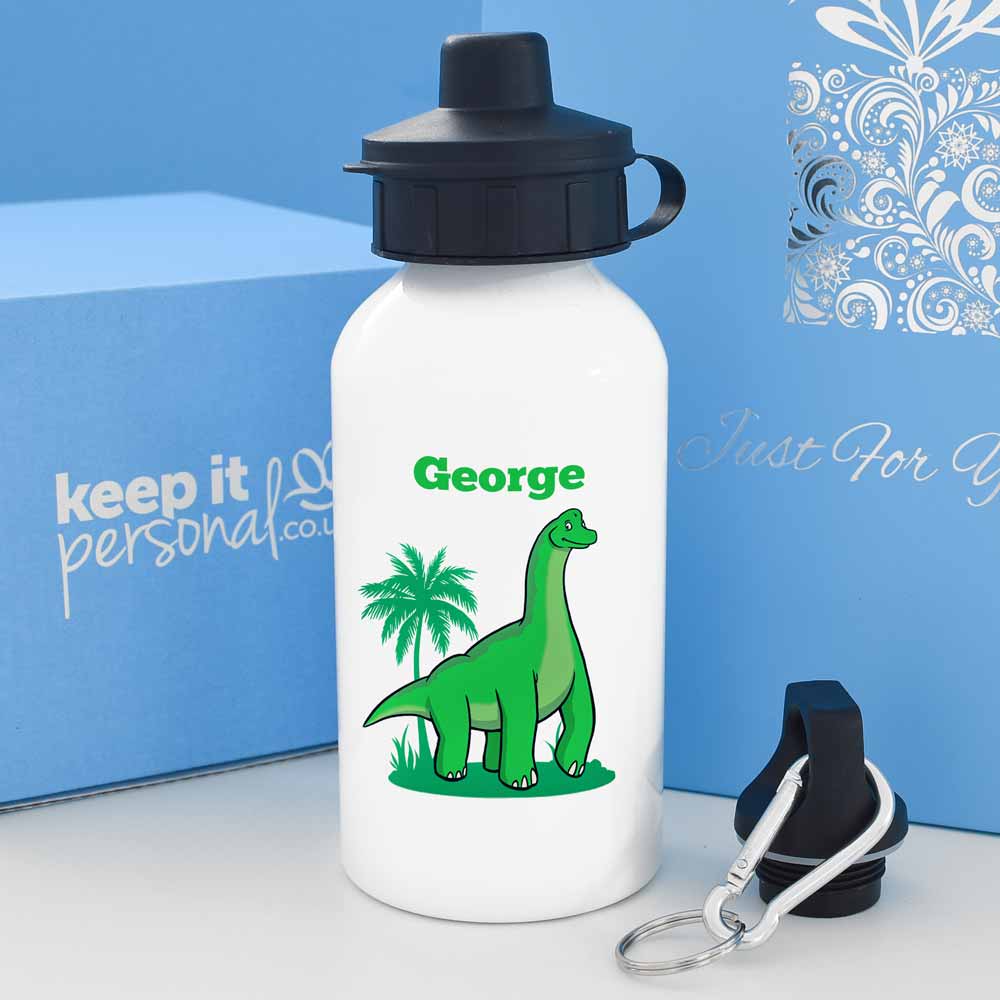 Personalised Brachiosaurus Water Bottle 400ml Any Name - Click Image to Close