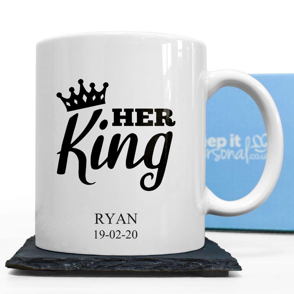 Personalised Mug - Her King - Click Image to Close