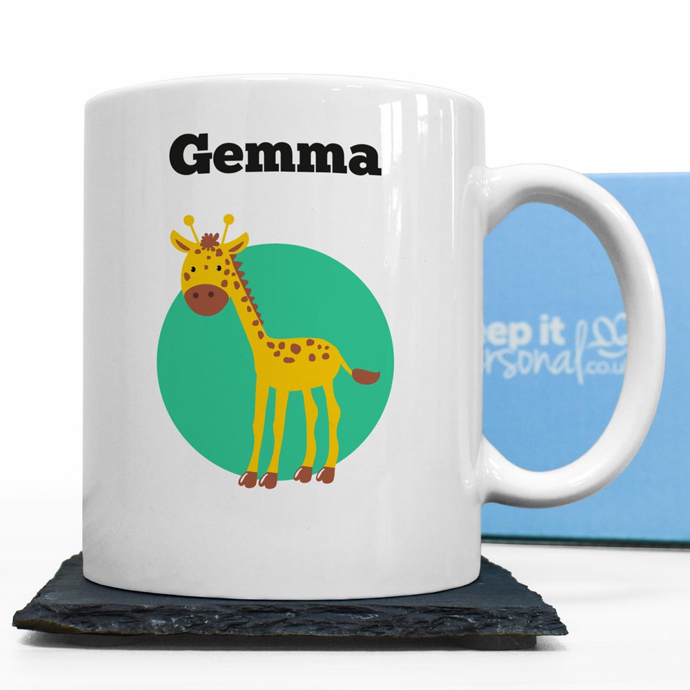 Personalised Mug - Giraffe - Click Image to Close