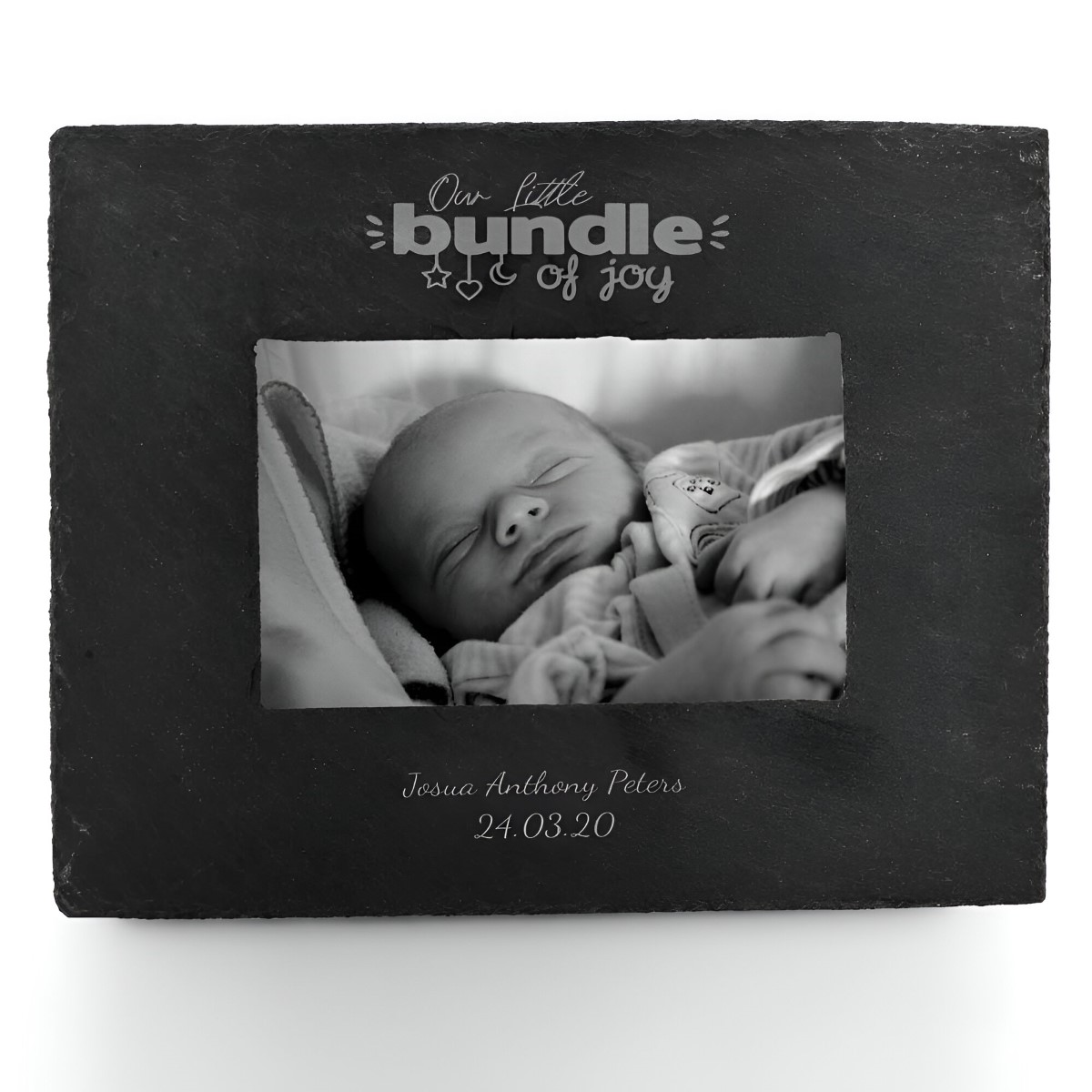 Personalised Slate Frame - Bundle Of Joy - Click Image to Close