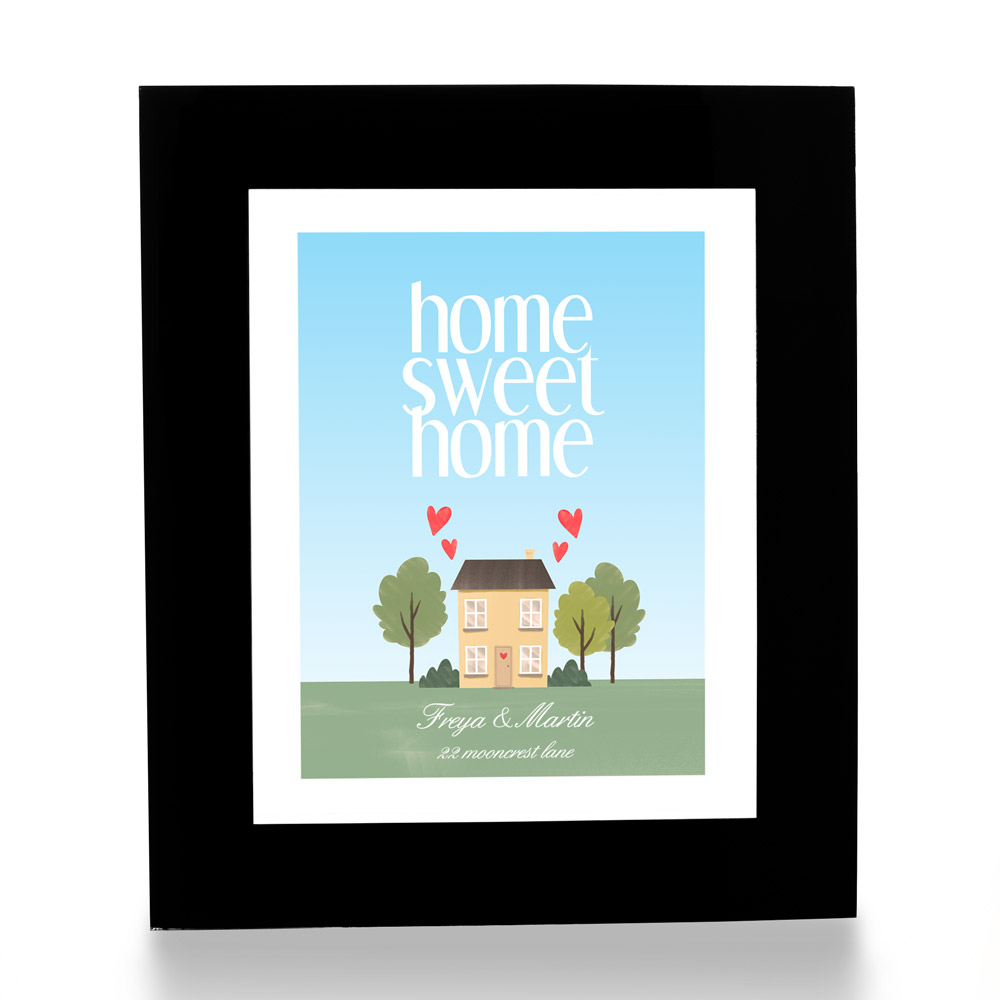 Personalised Print - Home Sweet Home - Click Image to Close