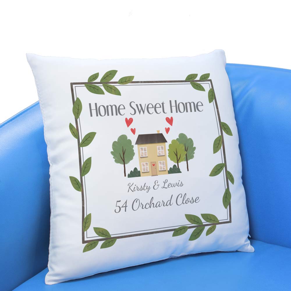 Personalised Cushion - Home Sweet Home - Click Image to Close