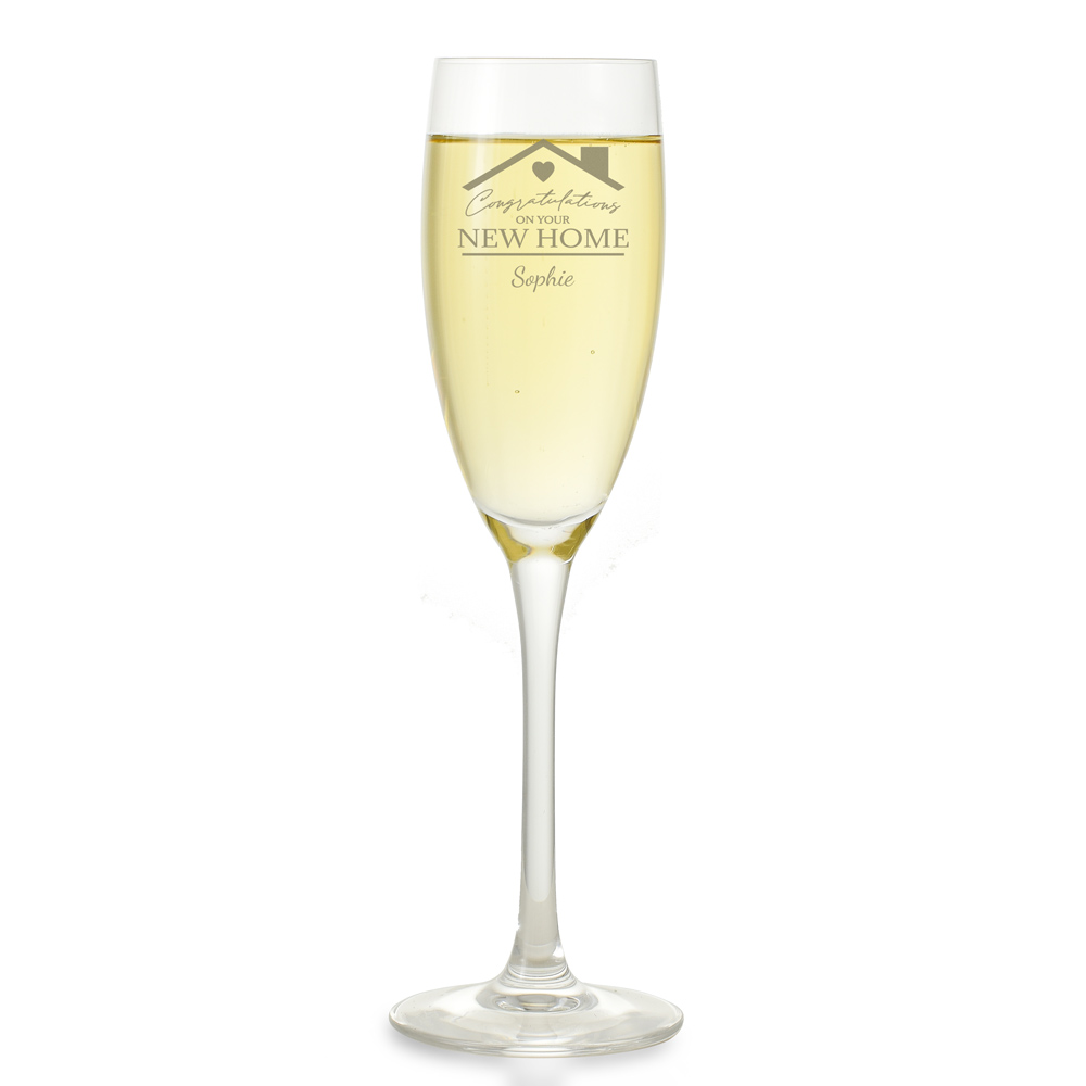 Personalised Champagne Flute - New Home - Click Image to Close