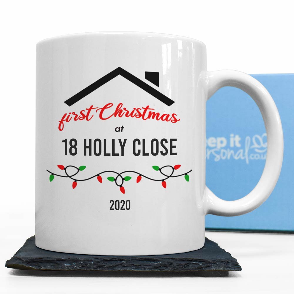 Personalised Mug - First Christmas - Click Image to Close