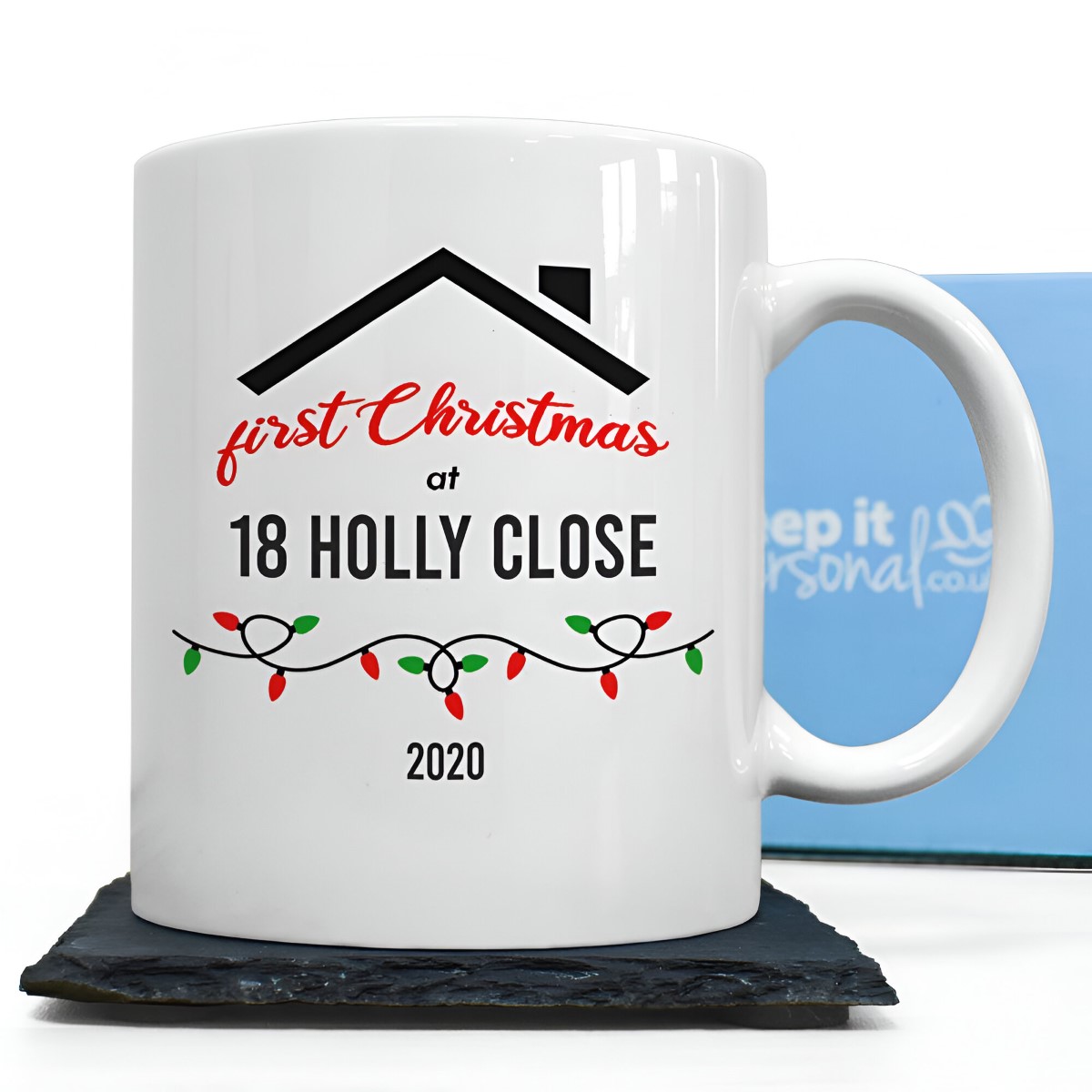 Personalised Mug - First Christmas - Click Image to Close