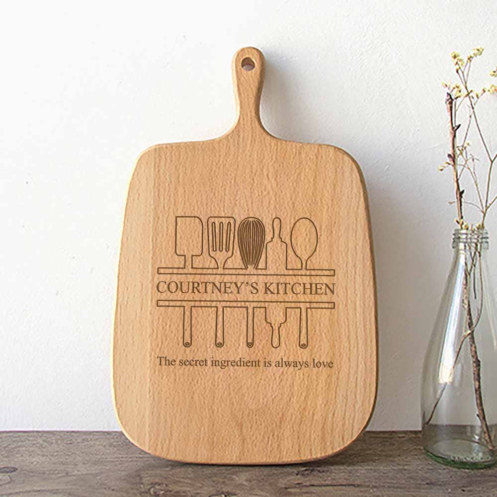 Personalised Handled Chopping Board - Kitchen Utensils - Click Image to Close