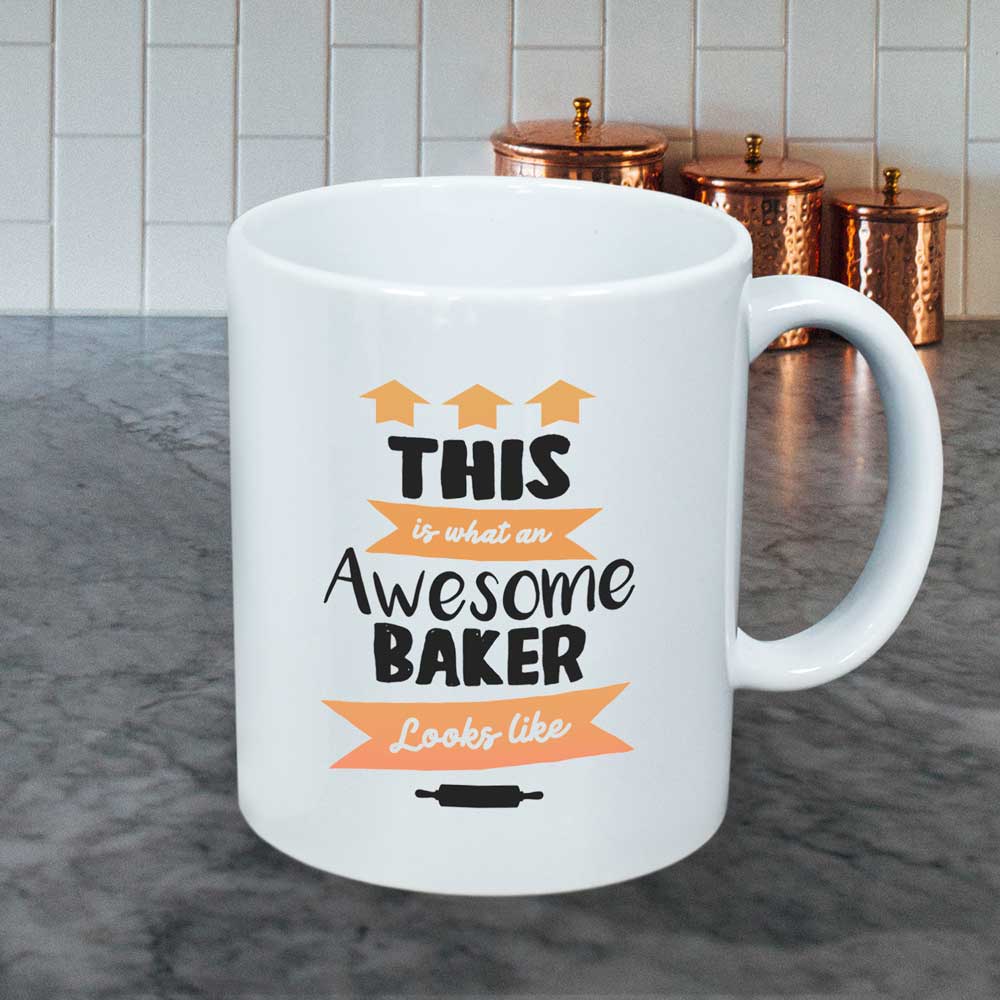 Personalised Mug - Awesome Baker - Click Image to Close