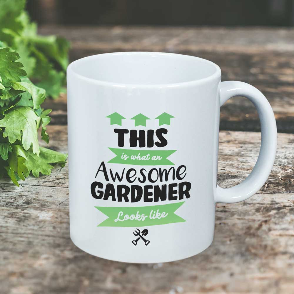Personalised Mug - Awesome Gardener - Click Image to Close