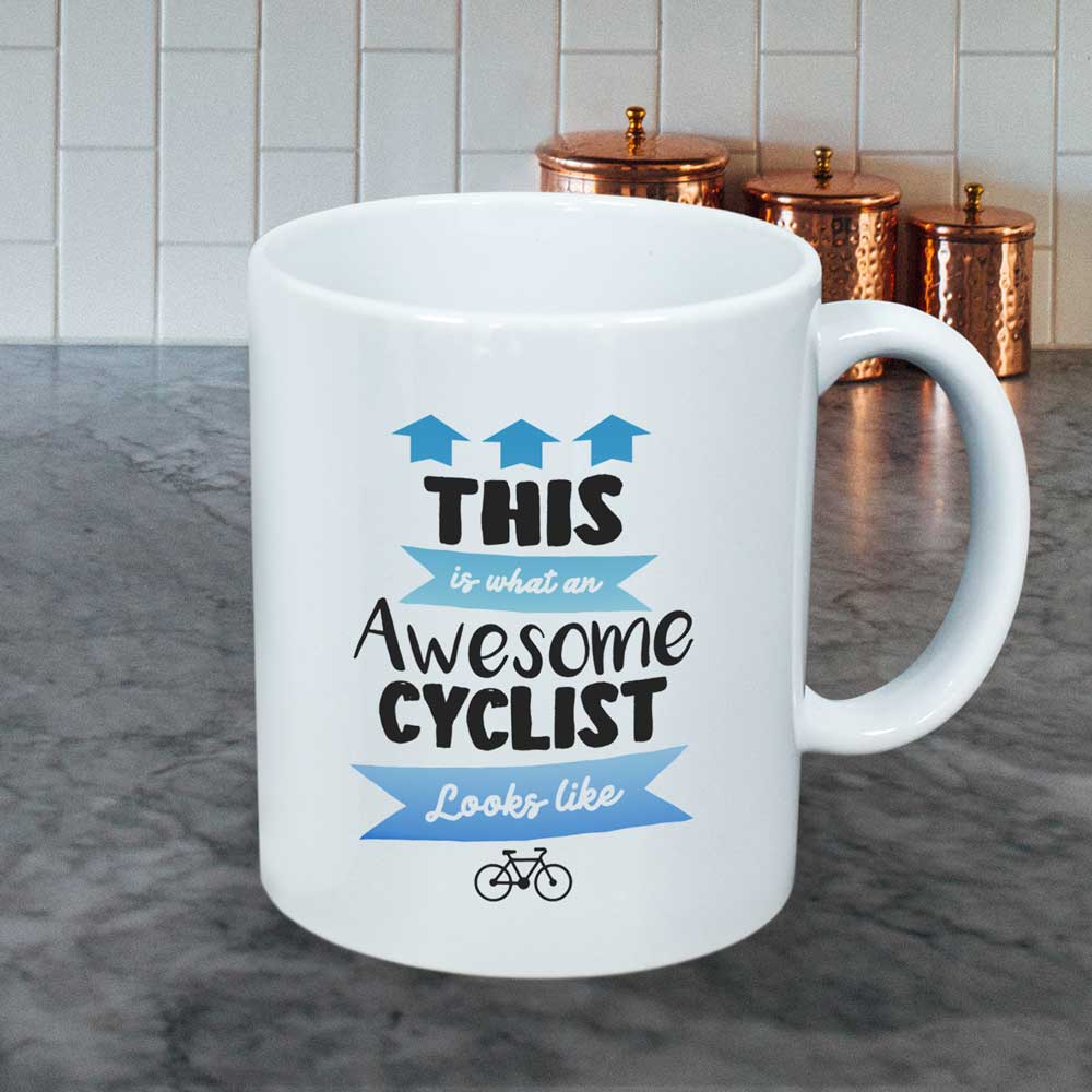 Personalised Mug - Awesome Cyclist - Click Image to Close