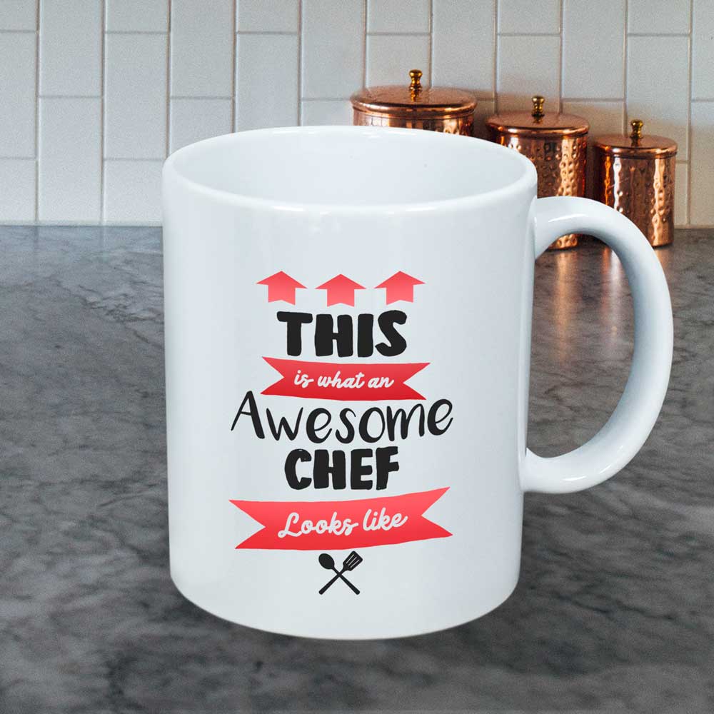 Personalised Mug - Awesome Chef - Click Image to Close
