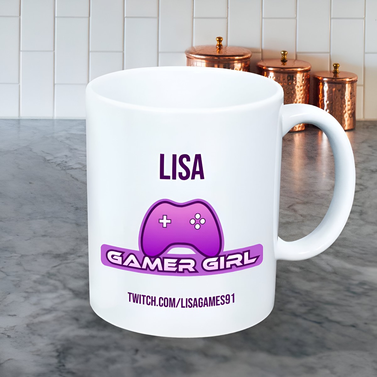 Personalised Gamer Girl Mug - Click Image to Close