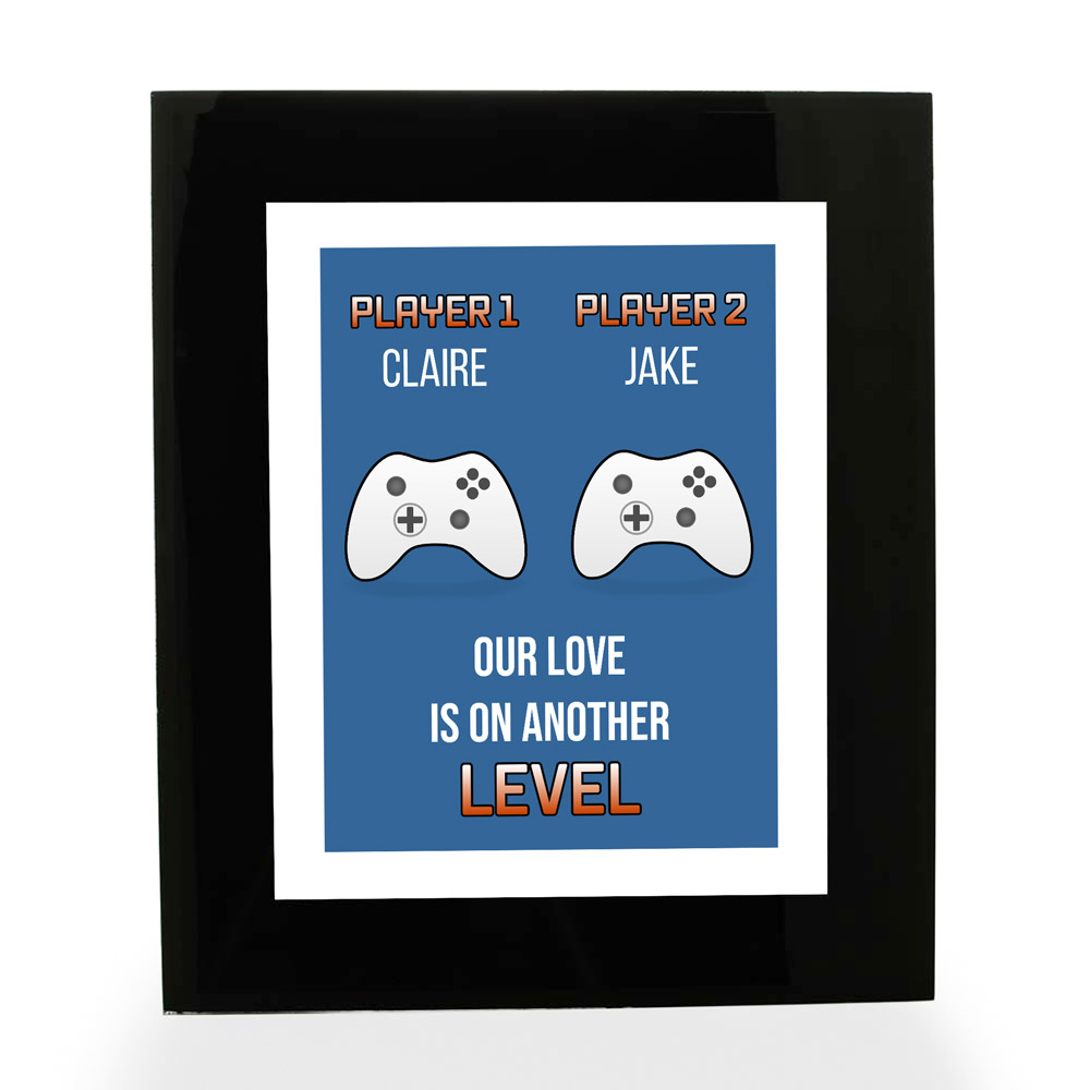 Personalised Gamer Print For Couples - Click Image to Close