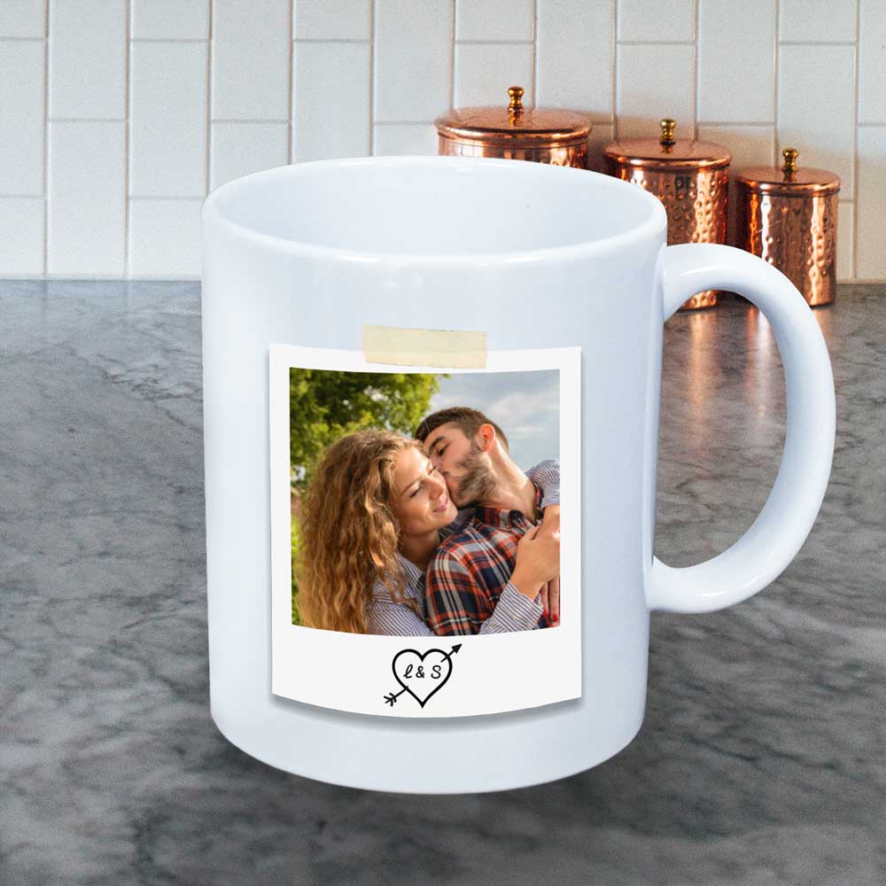 Personalised Retro Polaroid Mug For Couples - Click Image to Close