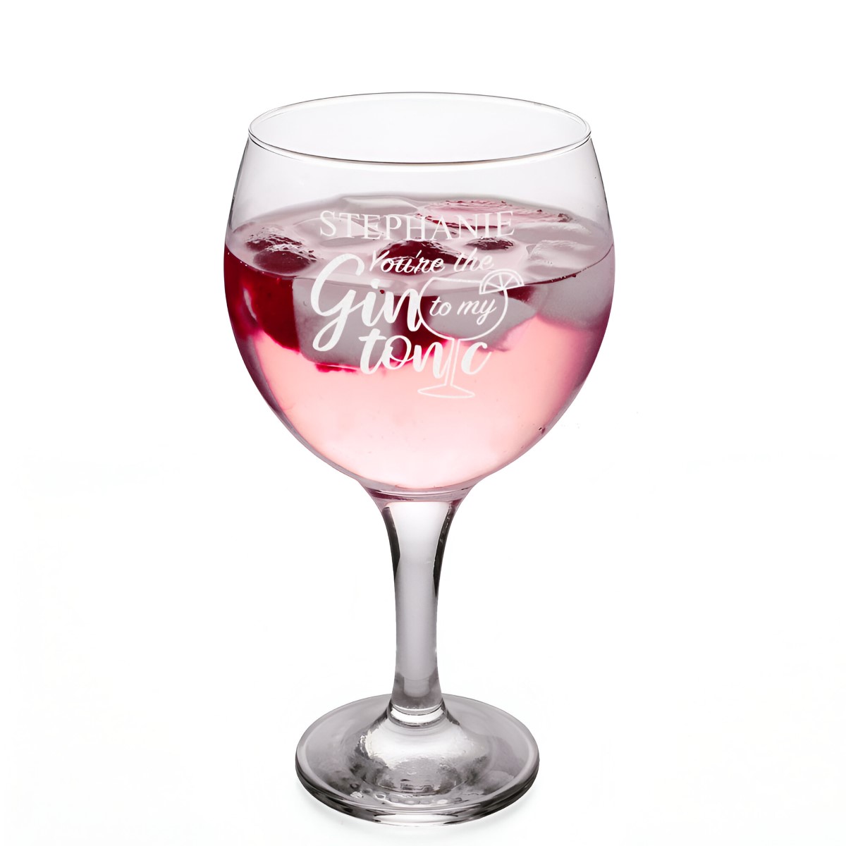 Personalised Gin Glass - Gin To My Tonic - Click Image to Close