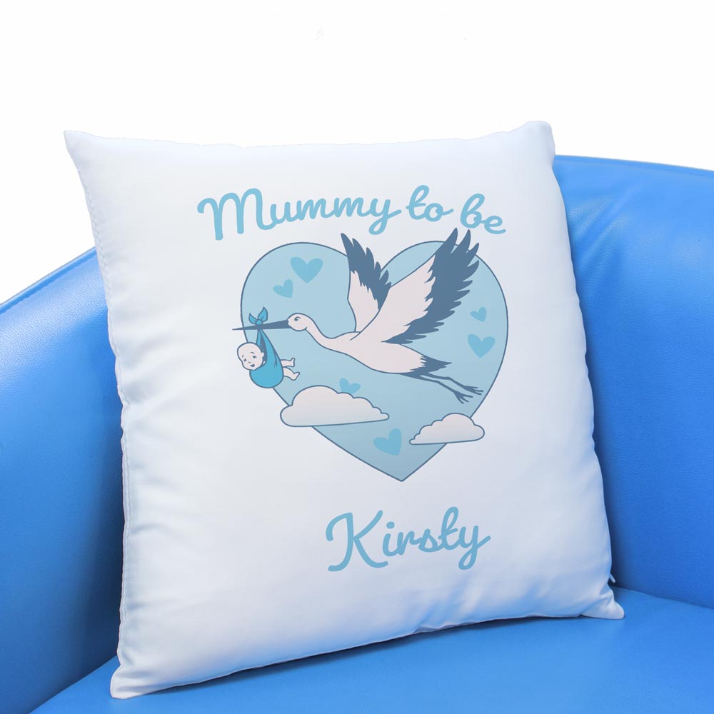 Personalised Pillow - Mummy To Be Blue - Click Image to Close
