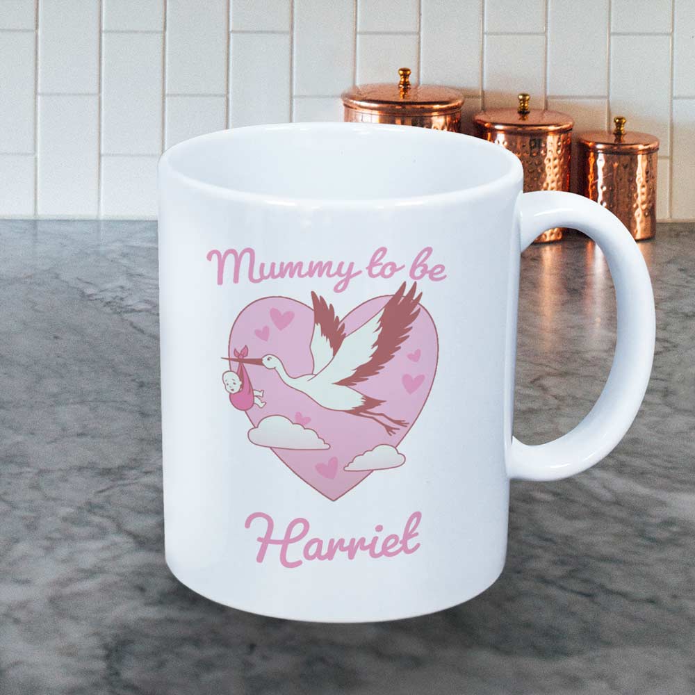 Personalised Mug - Mummy To Be Pink - Click Image to Close