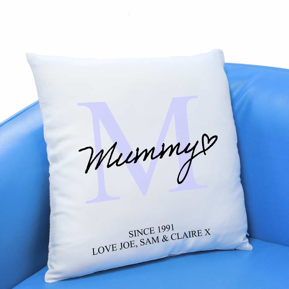 Personalised Cushion - Mummy Since - Click Image to Close