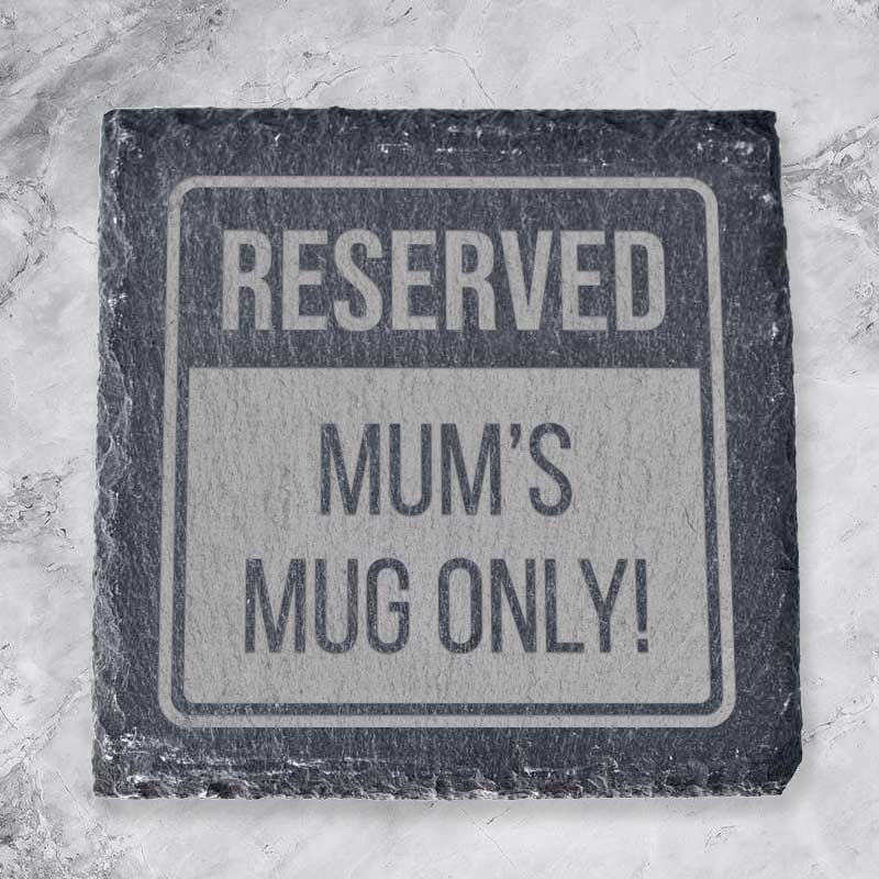 Personalised Reserved Slate Coaster - Click Image to Close