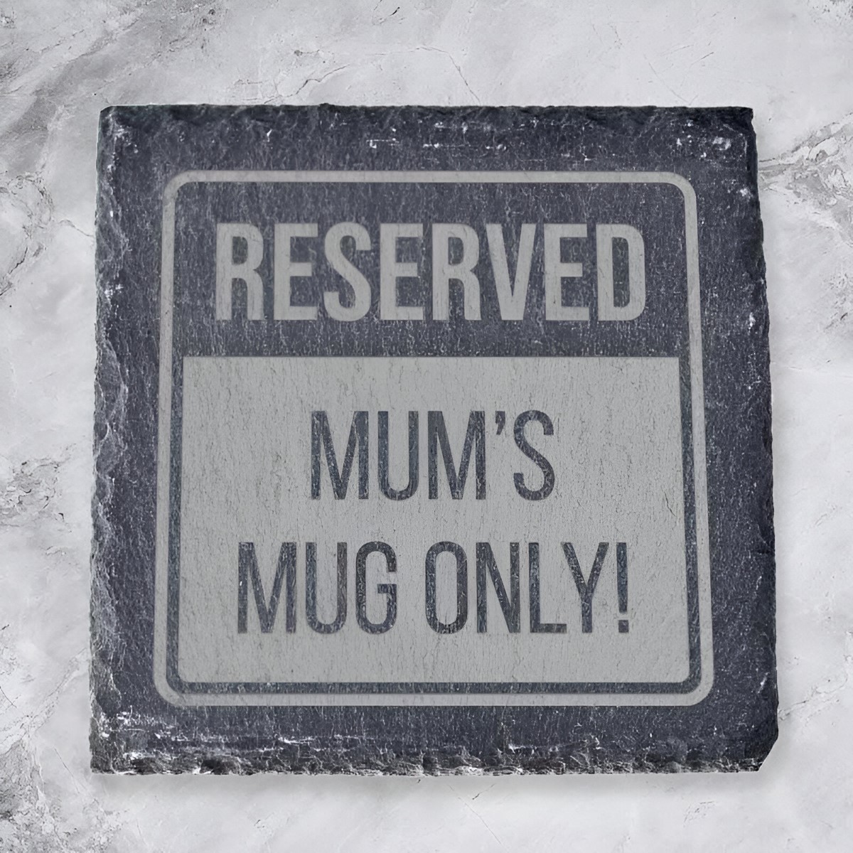 Personalised Reserved Slate Coaster - Click Image to Close