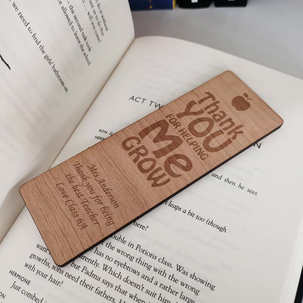 Personalised Bookmark - Thank You For Helping Me Grow - Click Image to Close