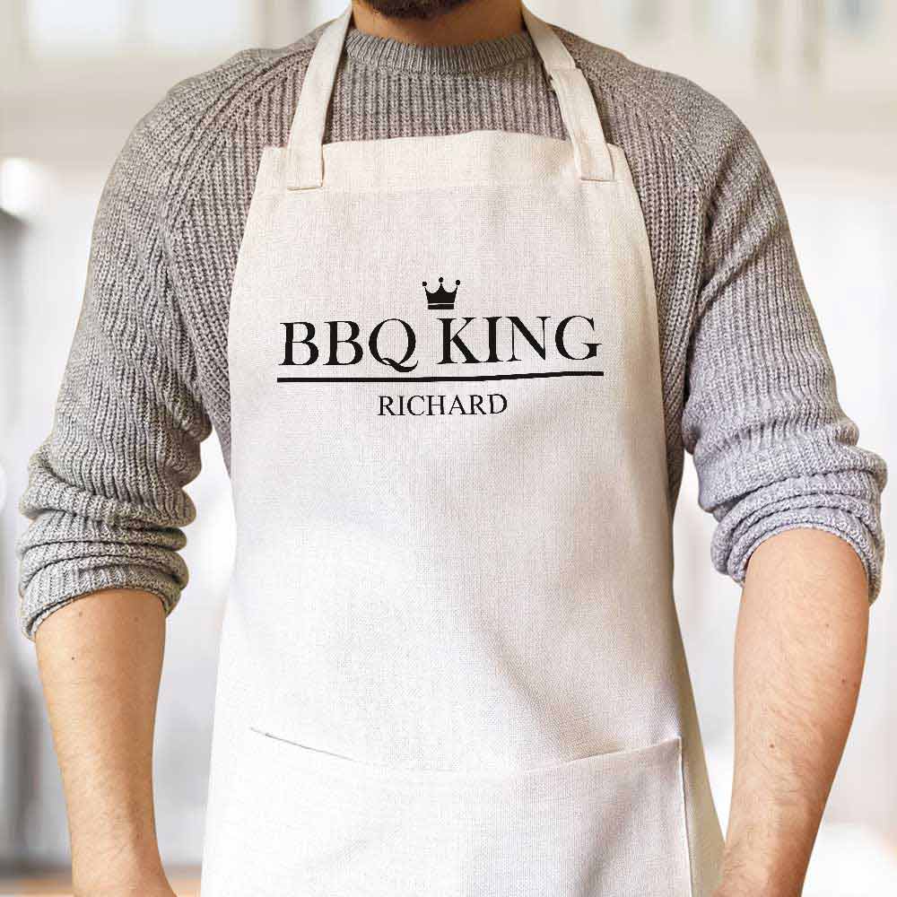 Personalised Apron - BBQ King - Click Image to Close