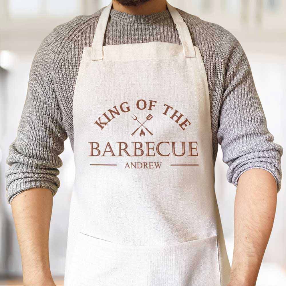 Personalised Apron - King Of The BBQ - Click Image to Close