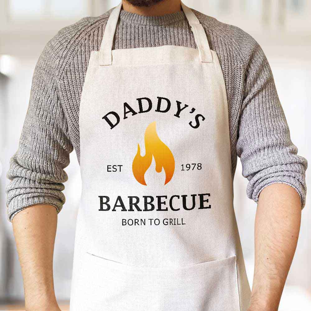 Personalised Apron - Daddy's BBQ - Click Image to Close