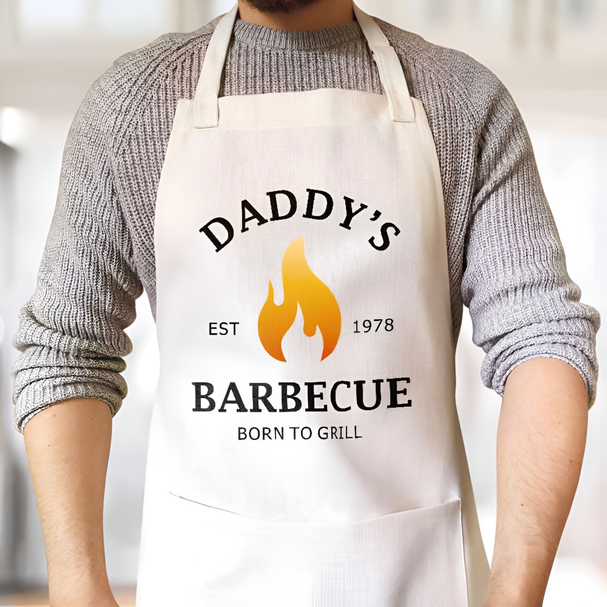 Personalised Apron - Daddy's BBQ - Click Image to Close