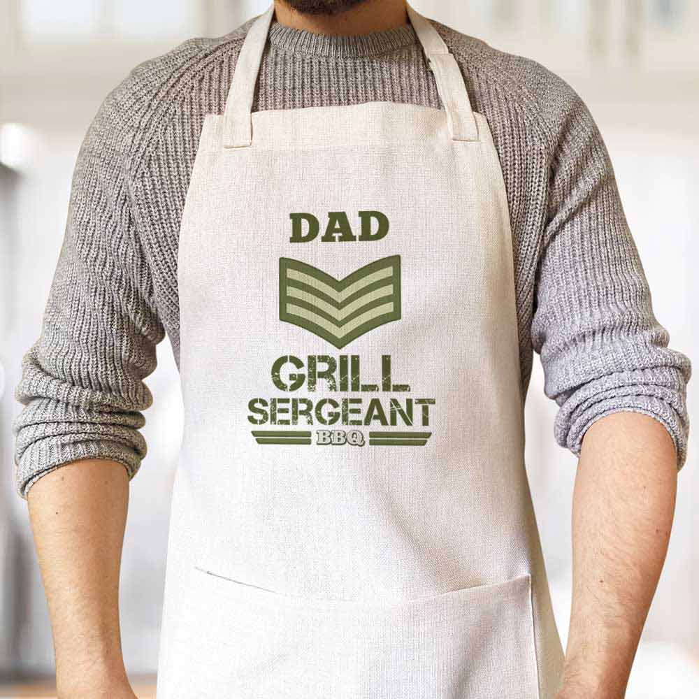 Personalised Apron - Grill Sergeant - Click Image to Close
