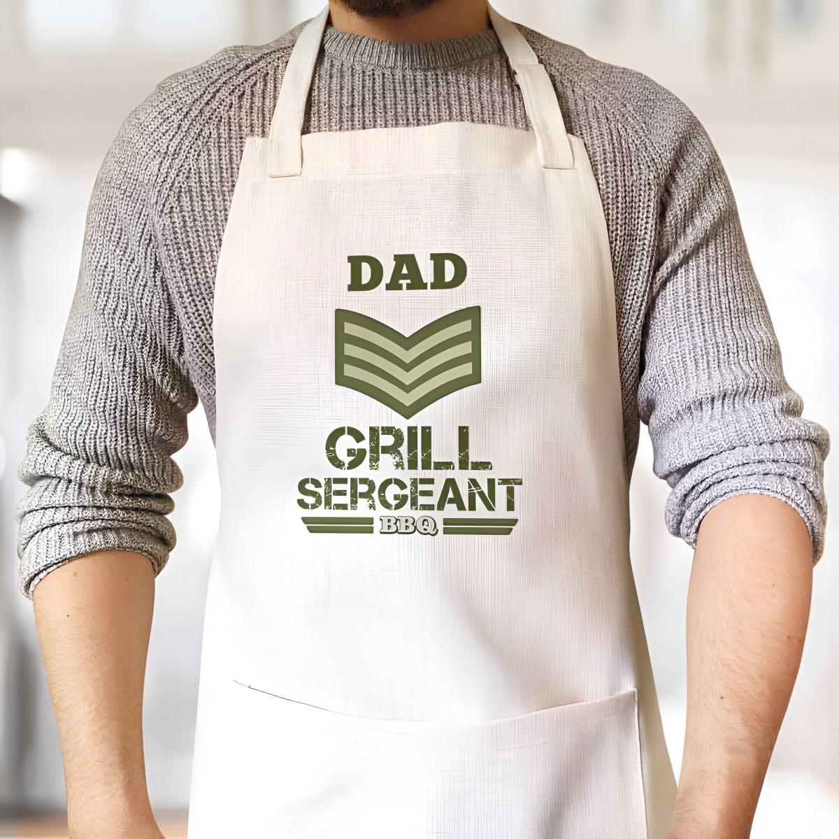 Personalised Apron - Grill Sergeant - Click Image to Close