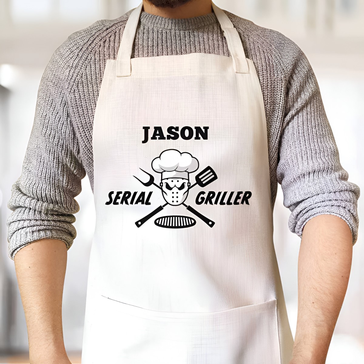 Personalised Apron - Serial Griller - Click Image to Close