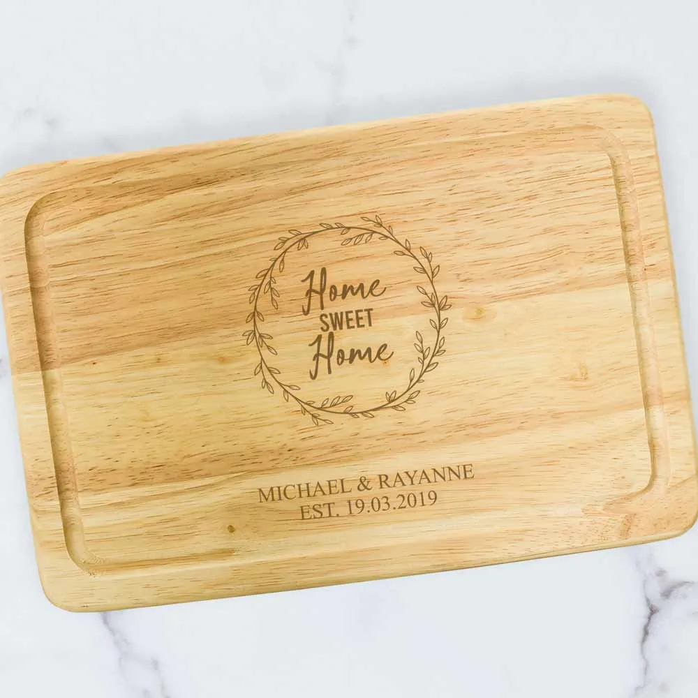 Personalised Chopping Board - Home Sweet Home - Click Image to Close