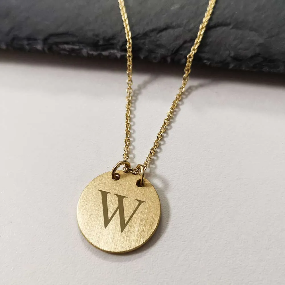 Personalised Gold Plated Necklace With Pendant Any Initial - Click Image to Close