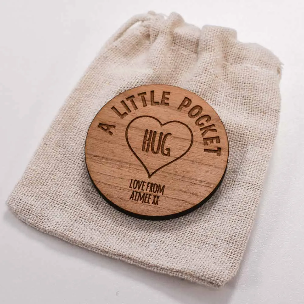 A Little Pocket Hug Engraved Token - Click Image to Close